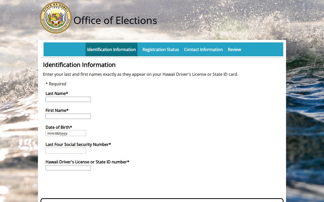 Mililani Town residents directory voter verification form