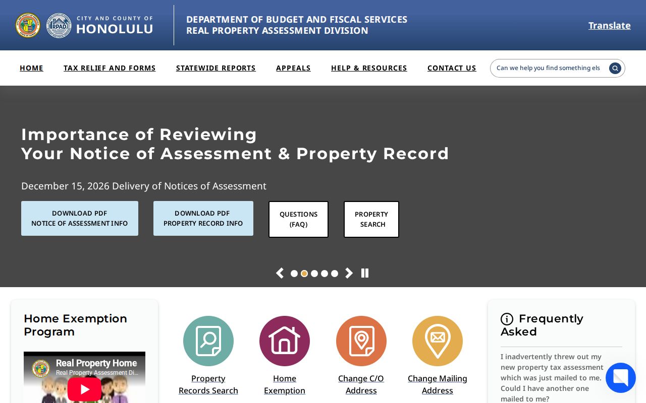 Mililani Town street directory Real Property Assessment Division